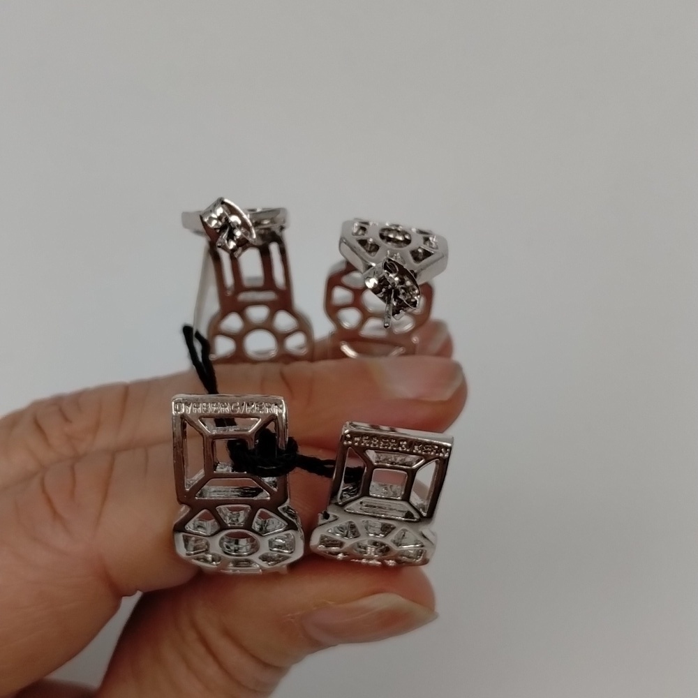 Dyrberg Kern Hoop Earrings Silver Stainless Steel - Picture 3 of 6